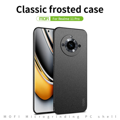 For Realme 11 Pro MOFI Fandun Series Frosted PC Ultra-thin All-inclusive Phone Case(Black) - Realme Cases by MOFI | Online Shopping South Africa | PMC Jewellery