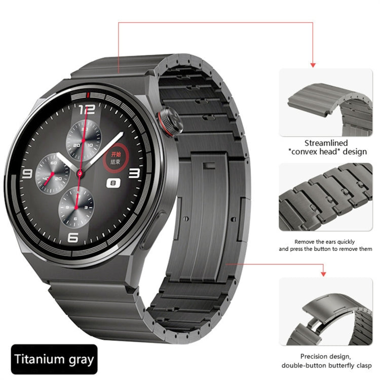 For Huawei Watch GT Runner Titanium Alloy Quick Release Watch Band(Gray) - Watch Bands by PMC TechLife | Online Shopping South Africa | PMC TechLife
