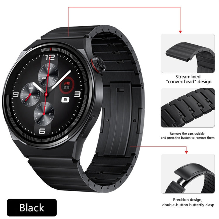 For Huawei Watch 3 Titanium Alloy Quick Release Watch Band(Black) - Watch Bands by PMC TechLife | Online Shopping South Africa | PMC TechLife