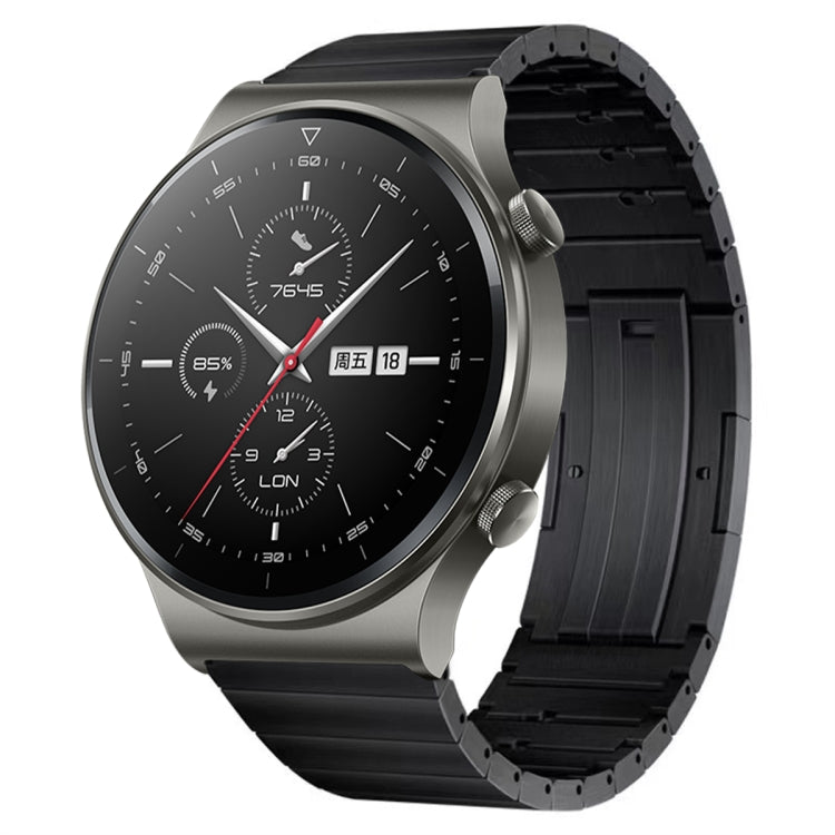 For Huawei Watch GT 2 Pro Titanium Alloy Quick Release Watch Band(Black) - Watch Bands by PMC TechLife | Online Shopping South Africa | PMC TechLife