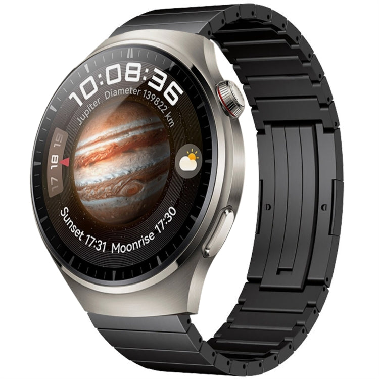 For Huawei Watch 4 / 4 Pro One Bead Titanium Alloy Watch Band(Black) - Watch Bands by PMC TechLife | Online Shopping South Africa | PMC TechLife