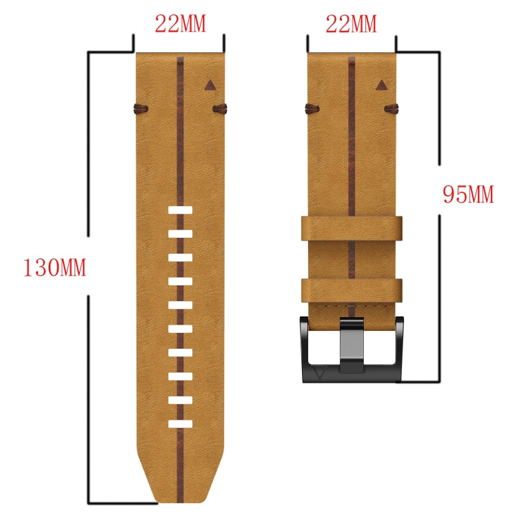 For Garmin Forerunner 955 Leather Textured 22mm Watch Band(Black) - free shipping - PMC TechLife - Order now!