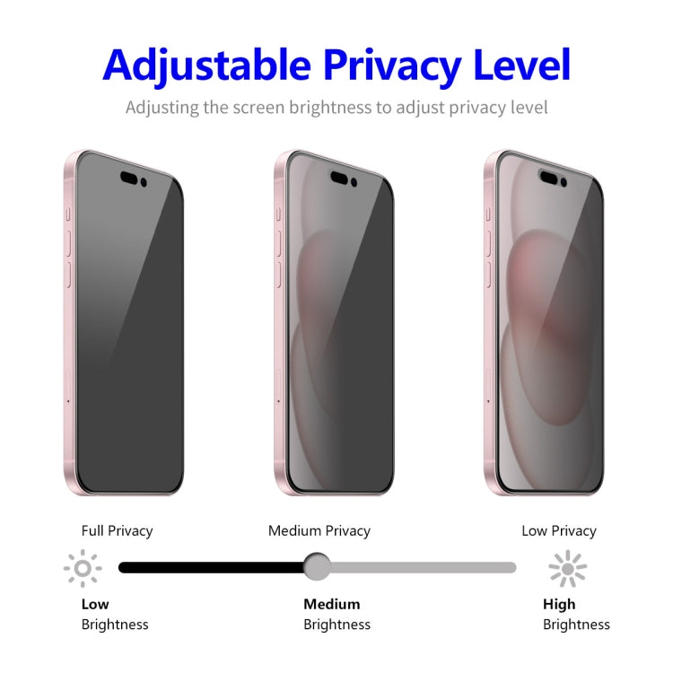 For iPhone 16 Plus 2pcs ENKAY Hat-Prince 28�� Anti-peeping Tempered Glass Protector Full Screen Film - iPhone 16 Plus Tempered Glass by ENKAY | Online Shopping South Africa | PMC TechLife | Buy Now Pay Later Mobicred