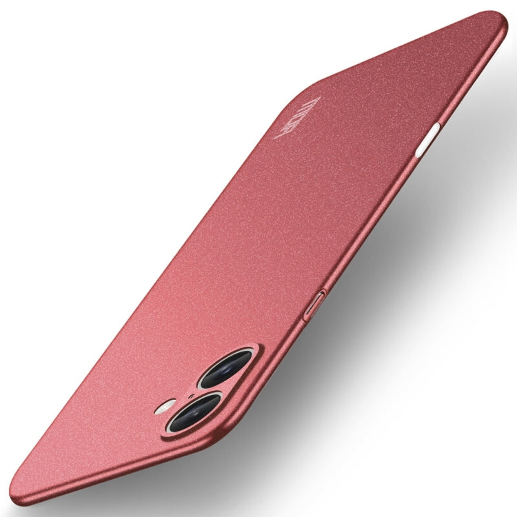 For iPhone 16 MOFI Fandun Series Frosted PC Ultra-thin All-inclusive Phone Case(Red) - iPhone 16 Cases by MOFI | Online Shopping South Africa | PMC Jewellery | Buy Now Pay Later Mobicred