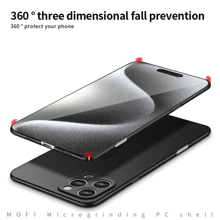 For iPhone 16 Pro MOFI Fandun Series Frosted PC Ultra-thin All-inclusive Phone Case(Black) - iPhone 16 Pro Cases by MOFI | Online Shopping South Africa | PMC Jewellery | Buy Now Pay Later Mobicred