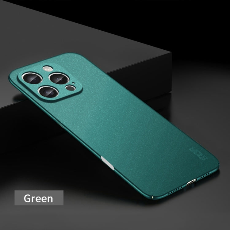 For iPhone 16 Pro MOFI Fandun Series Frosted PC Ultra-thin All-inclusive Phone Case(Green) - iPhone 16 Pro Cases by MOFI | Online Shopping South Africa | PMC Jewellery | Buy Now Pay Later Mobicred