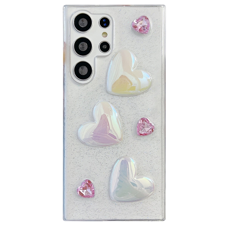 For Samsung Galaxy S22 Ultra 5G Love Epoxy TPU Protective Case(Pink) - Galaxy S22 Ultra 5G Cases by PMC TechLife | Online Shopping South Africa | PMC TechLife