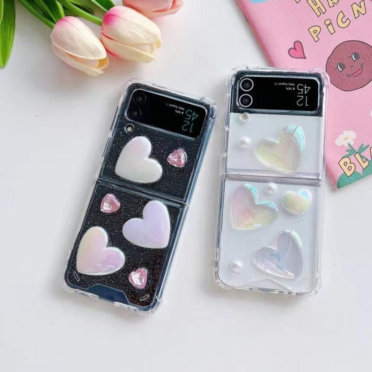 For Samsung Galaxy Z Flip3 Love Epoxy TPU Phone Case(Transparent) - free shipping - PMC TechLife - Order now!