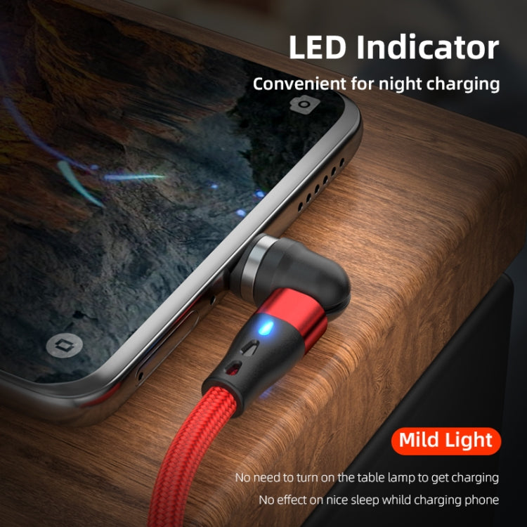 ENKAY 3 in 1 3A USB to Type-C / 8 Pin / Micro USB Magnetic 540 Degrees Rotating Fast Charging Cable, Length:1m(Red) - Charging Cable & Head by ENKAY | Online Shopping South Africa | PMC Jewellery | Buy Now Pay Later Mobicred