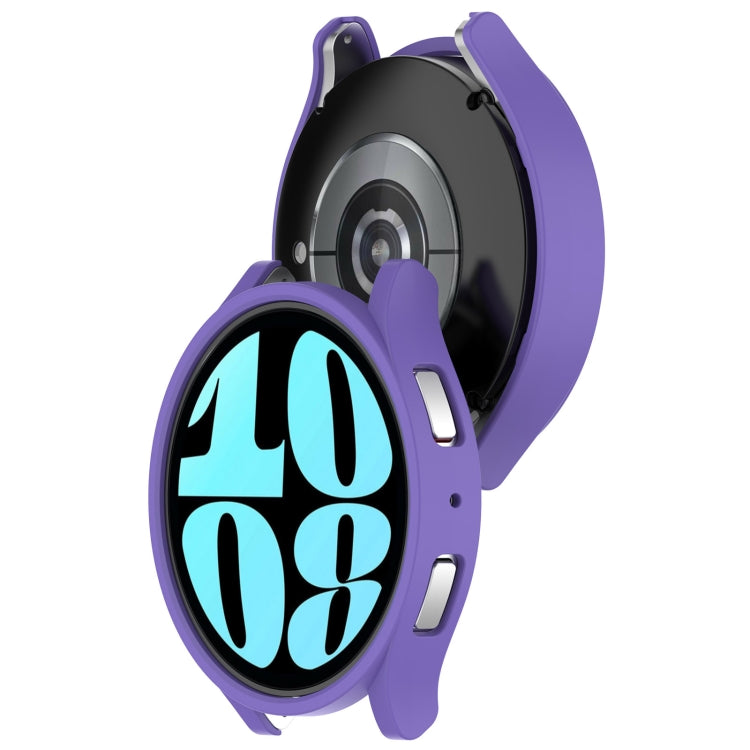 For Samsung Galaxy Watch 6 40mm Half Coverage Hollow PC Watch Protective Case(Purple) - Watch Cases by PMC TechLife | Online Shopping South Africa | PMC TechLife
