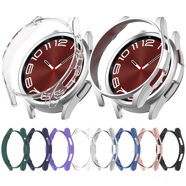 For Samsung Galaxy Watch 6 Classic 43mm Half Coverage Hollow PC Watch Protective Case(Transparent) - Watch Cases by PMC TechLife | Online Shopping South Africa | PMC TechLife