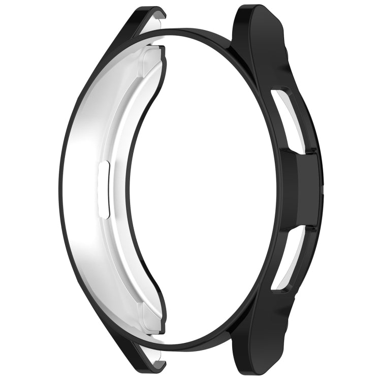 For Samsung Galaxy Watch6 Classic 47mm Electroplated TPU Half Pack Hollow Watch Protective Case(Black) - Watch Cases by PMC Jewellery | Online Shopping South Africa | PMC Jewellery