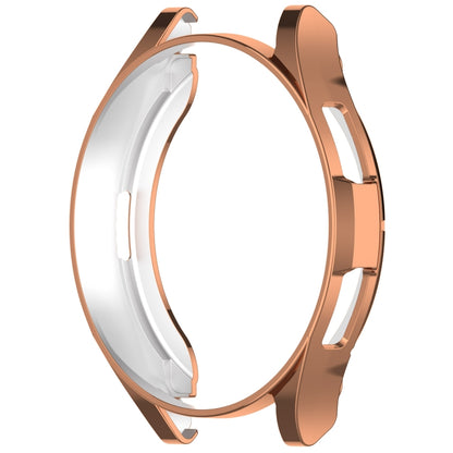 For Samsung Galaxy Watch6 Classic 47mm Electroplated TPU Half Pack Hollow Watch Protective Case(Rose Gold) - Watch Cases by PMC Jewellery | Online Shopping South Africa | PMC Jewellery