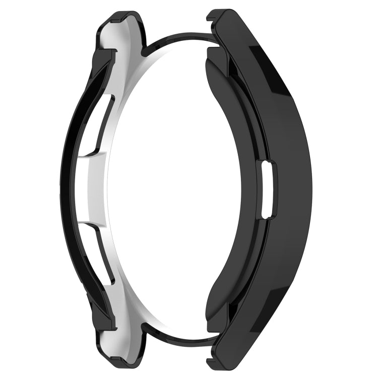 For Samsung Galaxy Watch6 Classic 43mm Electroplated TPU Half Pack Hollow Watch Protective Case(Black) - Watch Cases by PMC TechLife | Online Shopping South Africa | PMC TechLife
