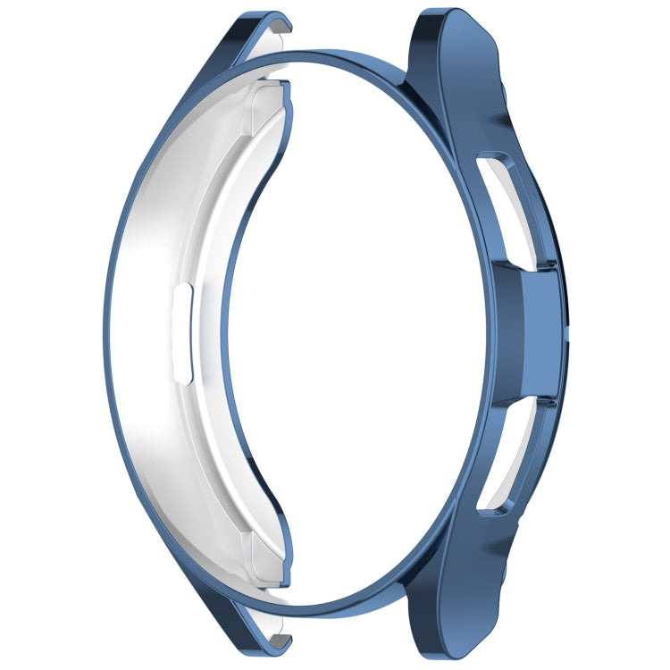 For Samsung Galaxy Watch6 Classic 43mm Electroplated TPU Half Pack Hollow Watch Protective Case(Blue) - Watch Cases by PMC TechLife | Online Shopping South Africa | PMC TechLife | Buy Now Pay Later Mobicred