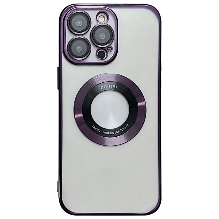 For iPhone 12 Pro Max Magsafe Electroplating TPU Phone Case(Purple) - iPhone 12 Pro Max Cases by PMC Jewellery | Online Shopping South Africa | PMC Jewellery