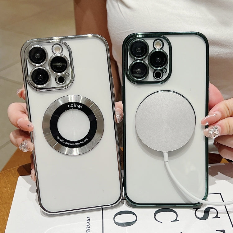 For iPhone 16 Pro Max Electroplating Magsafe TPU Phone Case(Silvery) - iPhone 16 Pro Max Cases by PMC TechLife | Online Shopping South Africa | PMC TechLife | Buy Now Pay Later Mobicred