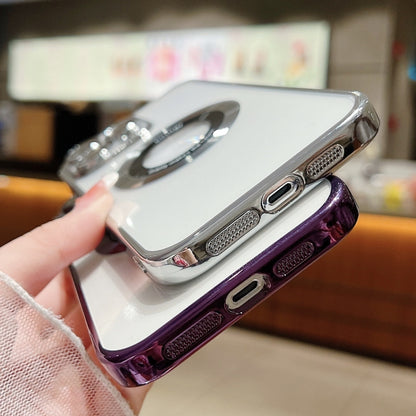 For iPhone 16 Pro Electroplating Magsafe TPU Phone Case(Purple) - iPhone 16 Pro Cases by PMC Jewellery | Online Shopping South Africa | PMC Jewellery | Buy Now Pay Later Mobicred