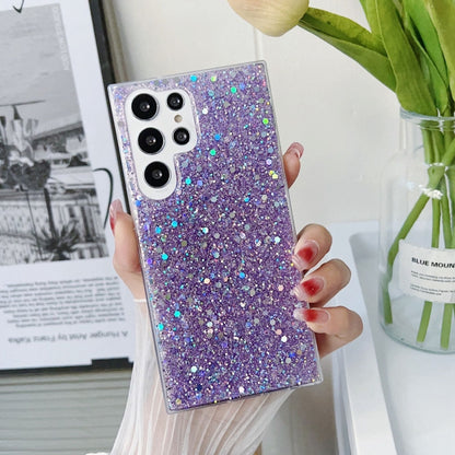 For Samsung Galaxy S24 5G Glitter Sequins Epoxy TPU Phone Case(Purple) - Galaxy S24 5G Cases by PMC Jewellery | Online Shopping South Africa | PMC Jewellery