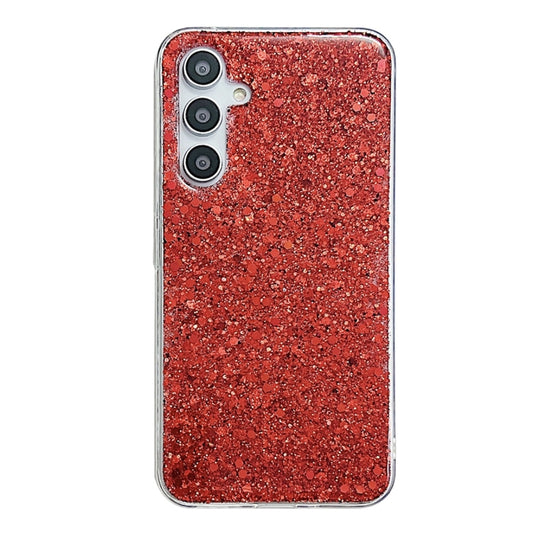 For Samsung Galaxy S24 5G Glitter Sequins Epoxy TPU Phone Case(Red) - Galaxy S24 5G Cases by PMC Jewellery | Online Shopping South Africa | PMC Jewellery