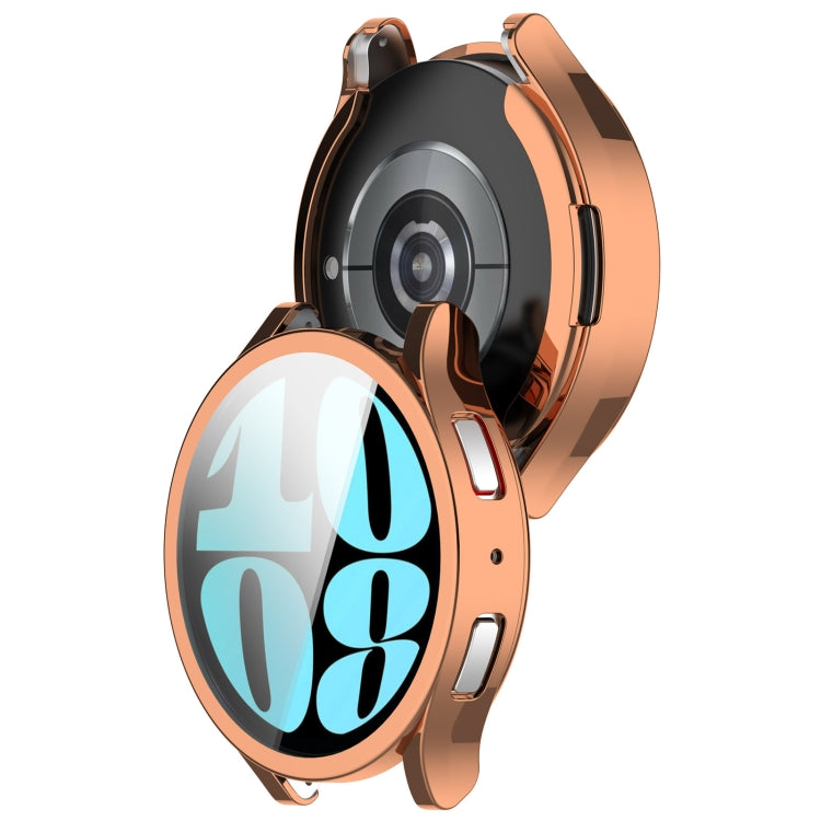 For Samsung Galaxy Watch6 40mm Full Coverage TPU Electroplated Watch Protective Case(Rose Gold) - Watch Cases by PMC Jewellery | Online Shopping South Africa | PMC Jewellery