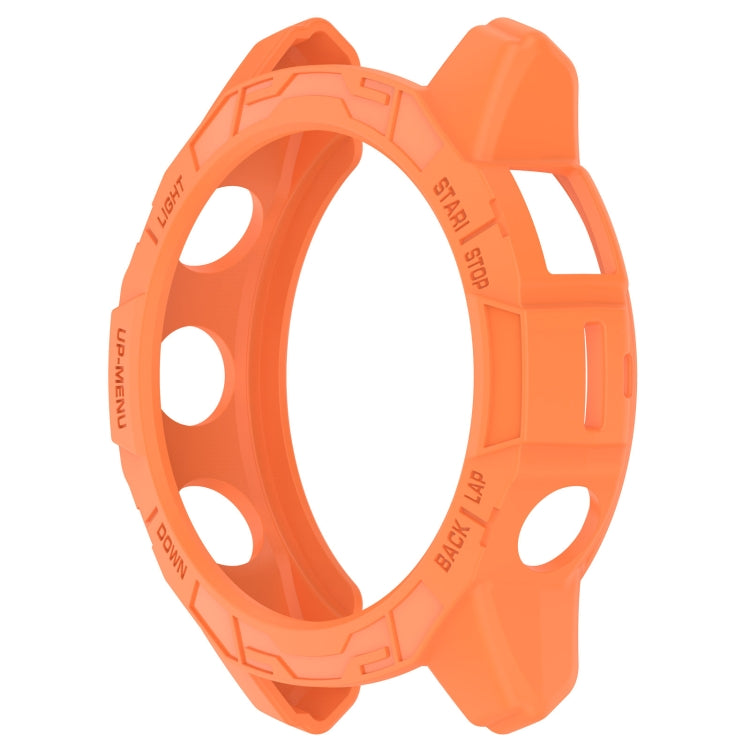 For Garmin Epix Pro 47mm / Fenix 7 / 7 Pro Armored TPU Half Wrapped Watch Protective Case(Orange) - Watch Cases by PMC TechLife | Online Shopping South Africa | PMC TechLife