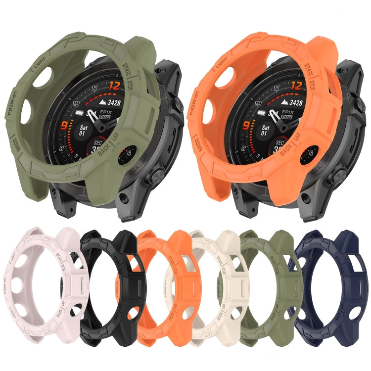 For Garmin Epix Pro / Epix Pro Gen 2 47mm / Fenix 7 / 7 Pro Armored TPU Half Wrapped Watch Protective Case(Blue) - free shipping - PMC TechLife - Order now!