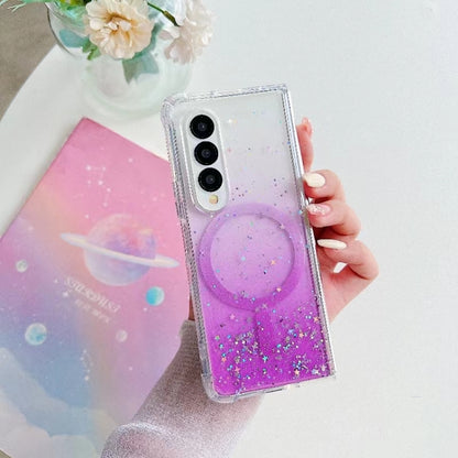 For Samsung Galaxy Z Fold5 Magsafe Glitter TPU Phone Protective Case(Purple) - Galaxy Z Fold5 Cases by PMC Jewellery | Online Shopping South Africa | PMC Jewellery