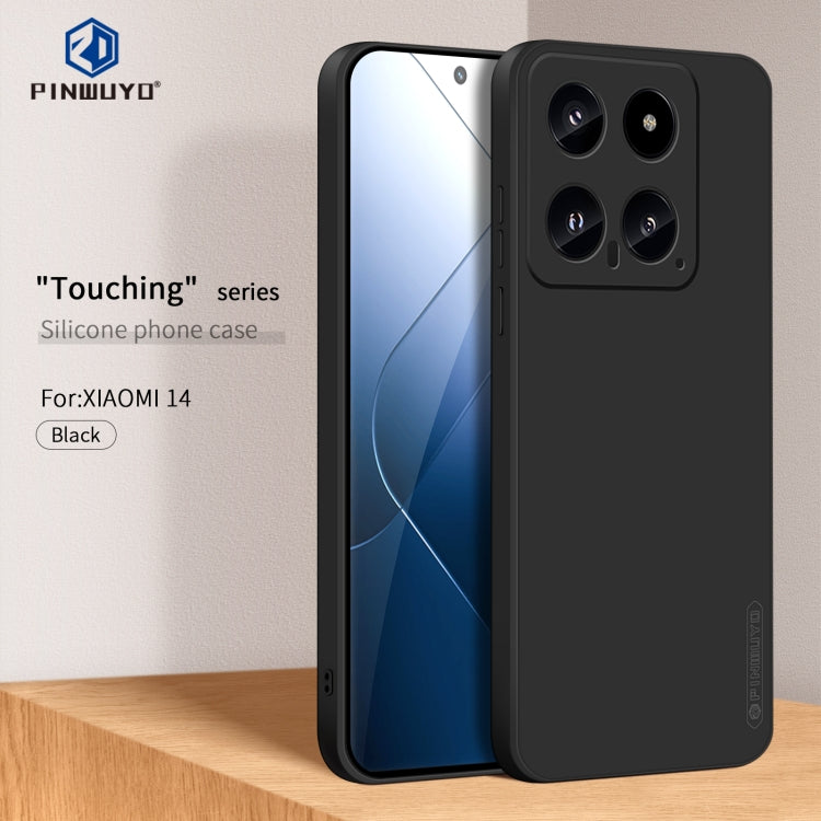 For Xiaomi 14 PINWUYO Sense Series Liquid Silicone TPU Phone Case(Black) - free shipping - PMC Jewellery - Order now!