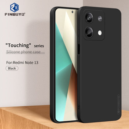 For Xiaomi Redmi Note 13 PINWUYO Sense Series Liquid Silicone TPU Phone Case(Black) - Note 13 Cases by PINWUYO | Online Shopping South Africa | PMC Jewellery | Buy Now Pay Later Mobicred