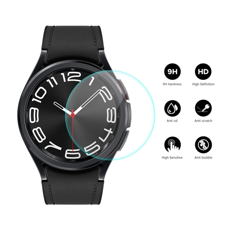 For Samsung Galaxy Watch6 Classic 43mm 2pcs ENKAY 0.2mm 9H Tempered Glass Screen Protector Watch Film - Screen Protector by ENKAY | Online Shopping South Africa | PMC Jewellery