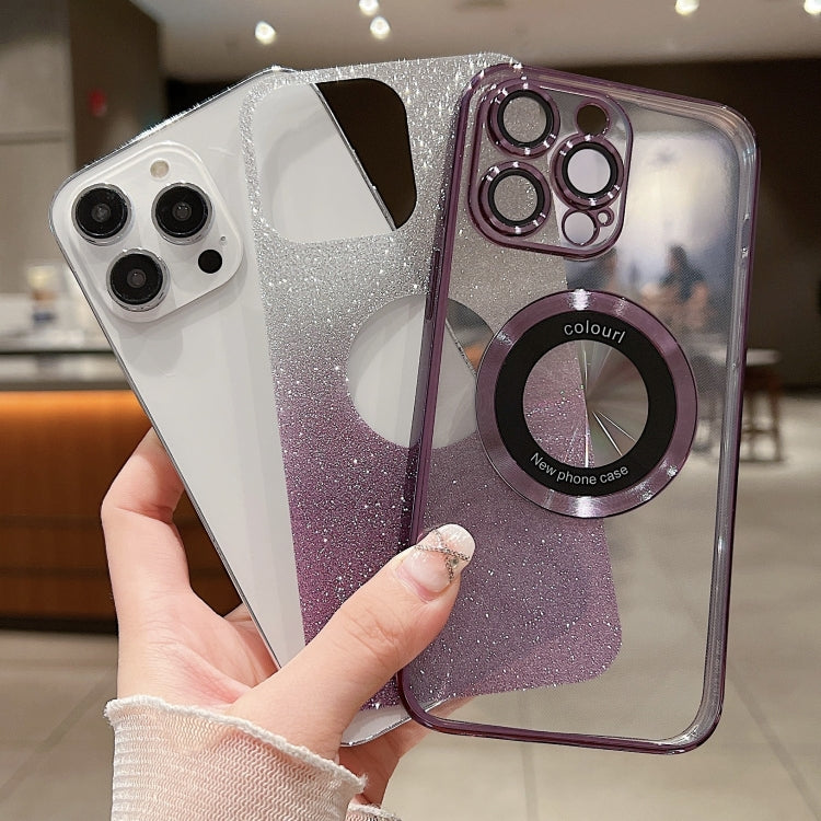 For iPhone 16 Pro Gradient Glitter Electroplating MagSafe TPU Phone Case(Rose) - iPhone 16 Pro Cases by PMC TechLife | Online Shopping South Africa | PMC TechLife | Buy Now Pay Later Mobicred