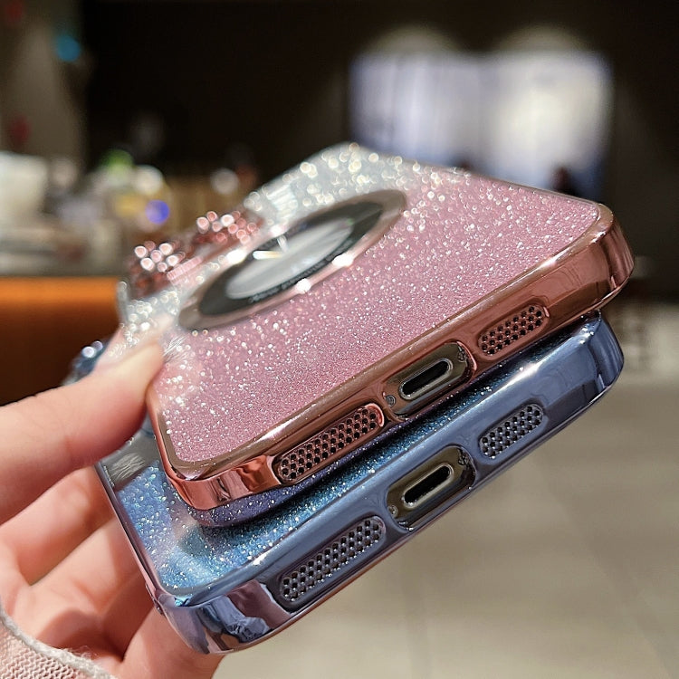 For iPhone 16 Pro Gradient Glitter Electroplating MagSafe TPU Phone Case(Rose) - iPhone 16 Pro Cases by PMC TechLife | Online Shopping South Africa | PMC TechLife | Buy Now Pay Later Mobicred