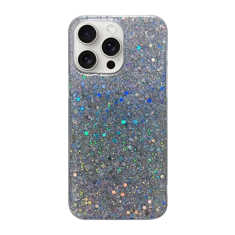 For iPhone 16 Pro Glitter Sequins Epoxy TPU Phone Case(Silver) - iPhone 16 Pro Cases by PMC TechLife | Online Shopping South Africa | PMC TechLife | Buy Now Pay Later Mobicred