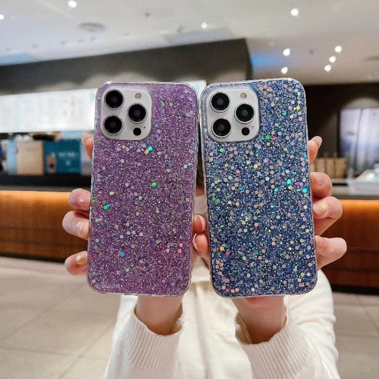 For iPhone 16 Plus Glitter Sequins Epoxy TPU Phone Case(Blue) - iPhone 16 Plus Cases by PMC TechLife | Online Shopping South Africa | PMC TechLife | Buy Now Pay Later Mobicred
