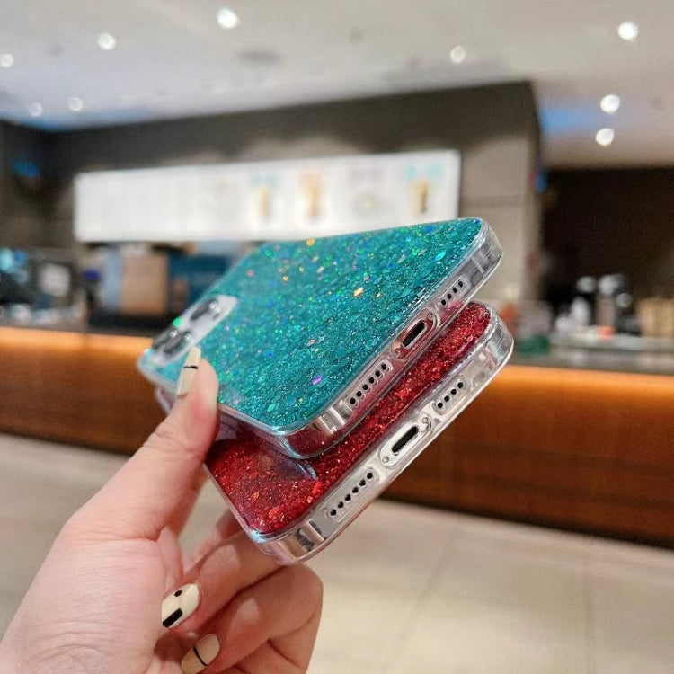 For iPhone 16 Plus Glitter Sequins Epoxy TPU Phone Case(Red) - iPhone 16 Plus Cases by PMC Jewellery | Online Shopping South Africa | PMC Jewellery | Buy Now Pay Later Mobicred