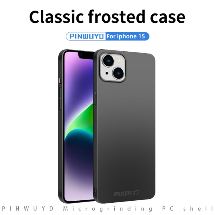 For iPhone 15 PINWUYO Micro-Frosted PC Ultra-thin Hard Phone Case with Magsafe Magnetic Ring(Blue) - free shipping - PMC TechLife - Order now!