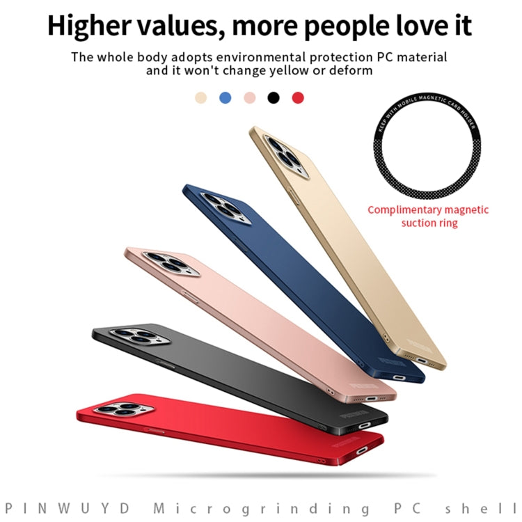 For iPhone 15 Pro PINWUYO Micro-Frosted PC Ultra-thin Hard Phone Case with Magsafe Magnetic Ring(Blue) - iPhone 15 Pro Cases by PINWUYO | Online Shopping South Africa | PMC TechLife | Buy Now Pay Later Mobicred