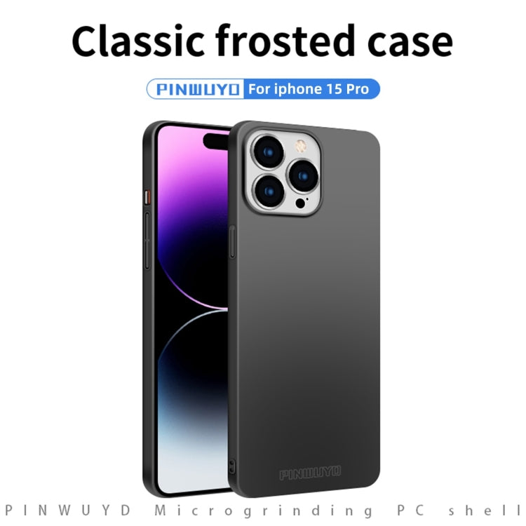 For iPhone 15 Pro PINWUYO Micro-Frosted PC Ultra-thin Hard Phone Case with Magsafe Magnetic Ring(Blue) - iPhone 15 Pro Cases by PINWUYO | Online Shopping South Africa | PMC TechLife | Buy Now Pay Later Mobicred