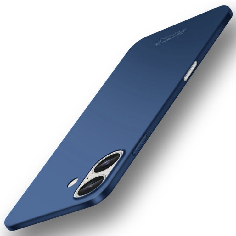 For iPhone 16 Plus PINWUYO Micro-Frosted PC Ultra-thin Hard Phone Case with Magsafe Magnetic Ring(Blue) - free shipping - PMC Jewellery - Order now!