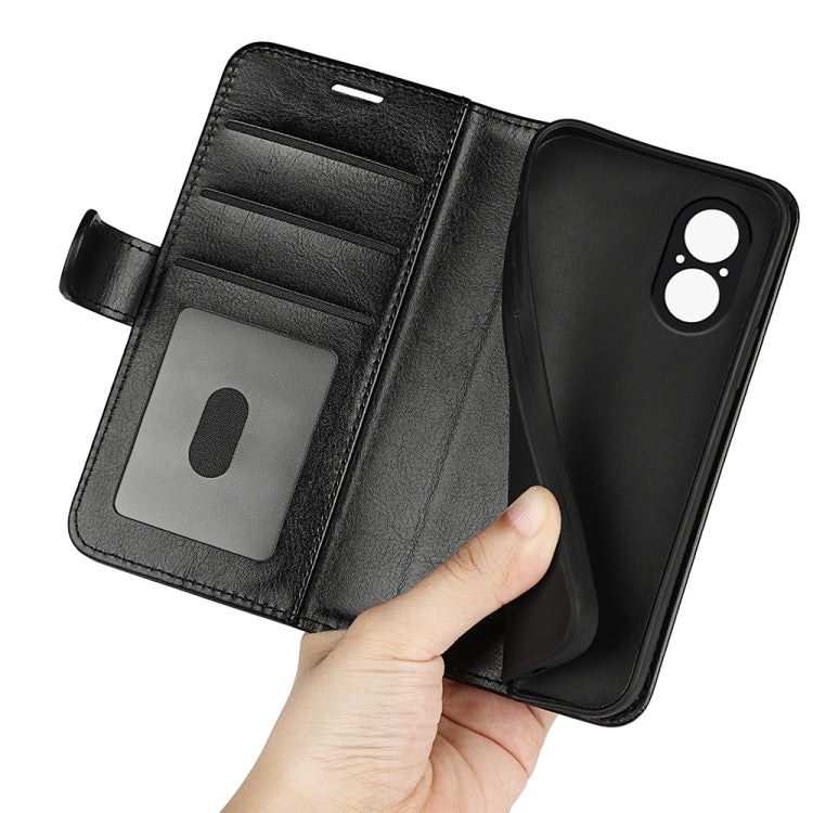 For Realme C67 4G R64 Texture Horizontal Flip Leather Phone Case(Black) - C67 Cases by PMC TechLife | Online Shopping South Africa | PMC TechLife | Buy Now Pay Later Mobicred
