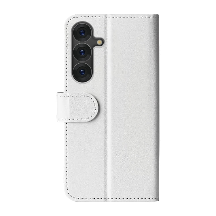 For Samsung Galaxy S25 5G R64 Texture Horizontal Flip Leather Phone Case(White) - Galaxy S25 5G Cases by PMC Jewellery | Online Shopping South Africa | PMC Jewellery | Buy Now Pay Later Mobicred