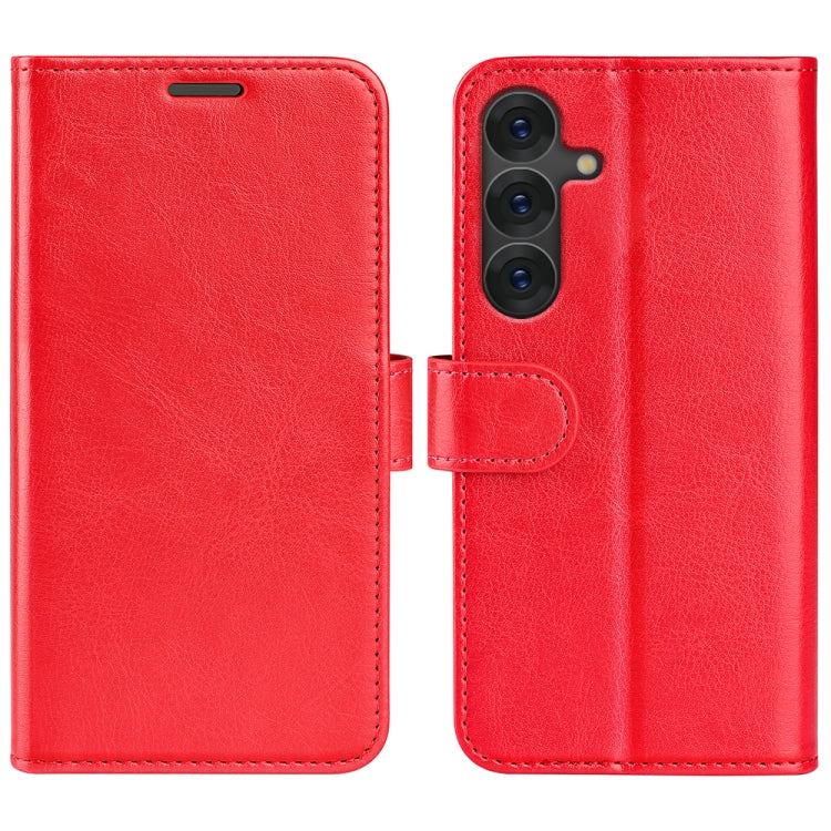 For Samsung Galaxy S25+ 5G R64 Texture Horizontal Flip Leather Phone Case(Red) - Galaxy S25+ 5G Cases by PMC Jewellery | Online Shopping South Africa | PMC Jewellery | Buy Now Pay Later Mobicred