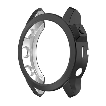 For Garmin Fenix 7S Pro Half Package Electroplated TPU Watch Protective Case(Black) - Watch Cases by PMC Jewellery | Online Shopping South Africa | PMC Jewellery