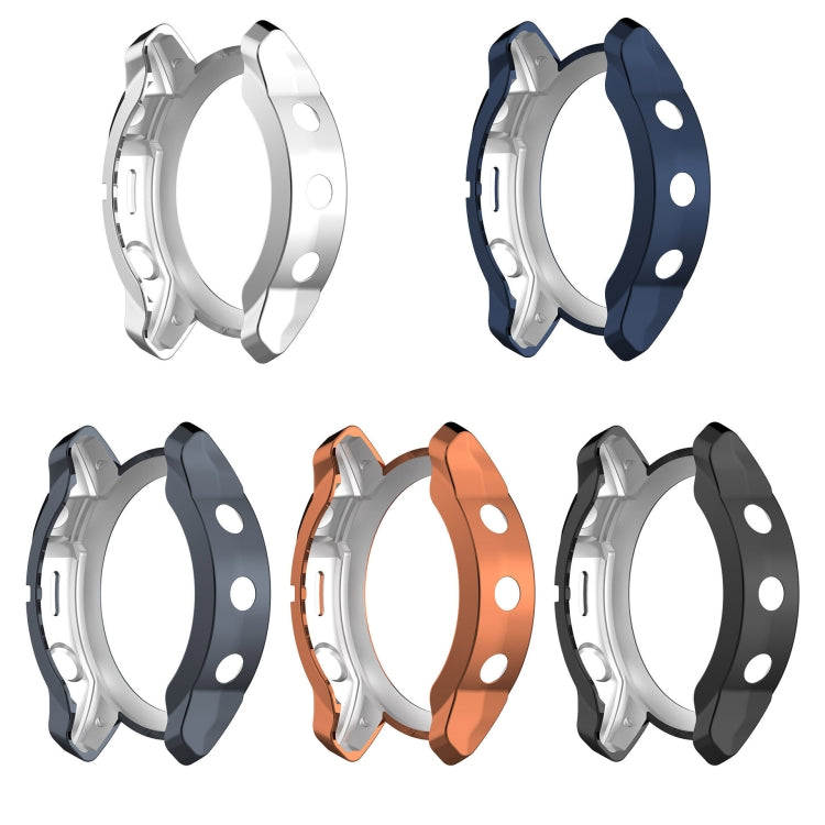 For Garmin Fenix 7 Pro Half Package Electroplated TPU Watch Protective Case(Black) - Watch Cases by PMC TechLife | Online Shopping South Africa | PMC TechLife