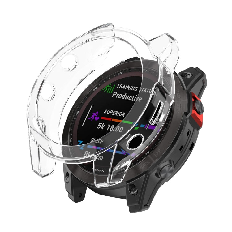 For Garmin Epix Pro 42mm Half-Package TPU Watch Protective Case(Transparent) - Watch Cases by PMC TechLife | Online Shopping South Africa | PMC TechLife | Buy Now Pay Later Mobicred