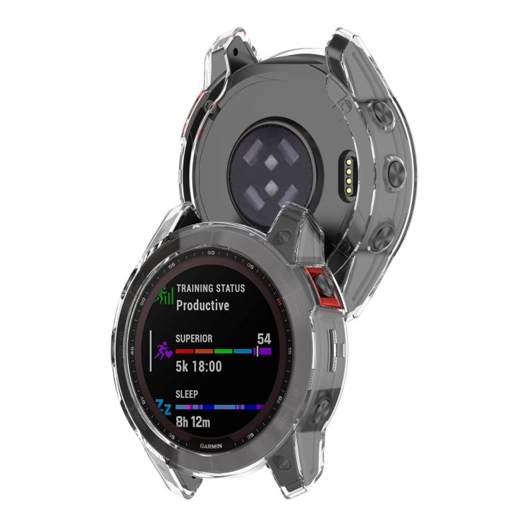 For Garmin Epix Pro 42mm Half-Package TPU Watch Protective Case(Transparent) - Watch Cases by PMC TechLife | Online Shopping South Africa | PMC TechLife | Buy Now Pay Later Mobicred