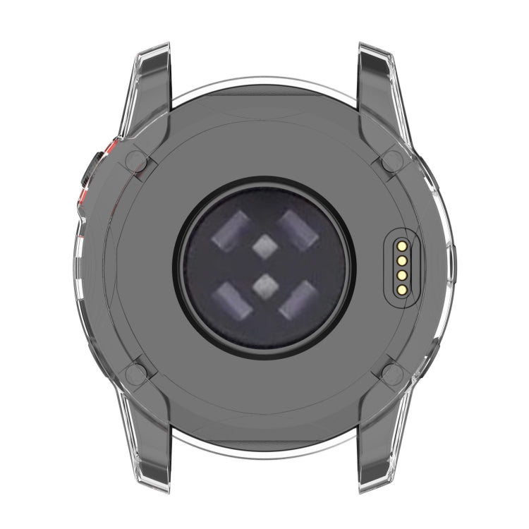 For Garmin Fenix 7S Pro Half-Package TPU Watch Protective Case(Transparent Black) - Watch Cases by PMC TechLife | Online Shopping South Africa | PMC TechLife | Buy Now Pay Later Mobicred
