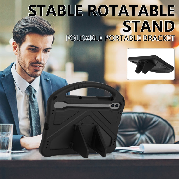 For Samsung Galaxy Tab S9 EVA Shockproof Tablet Case with Holder(Black) - Galaxy Tab S9 Cases by PMC TechLife | Online Shopping South Africa | PMC TechLife