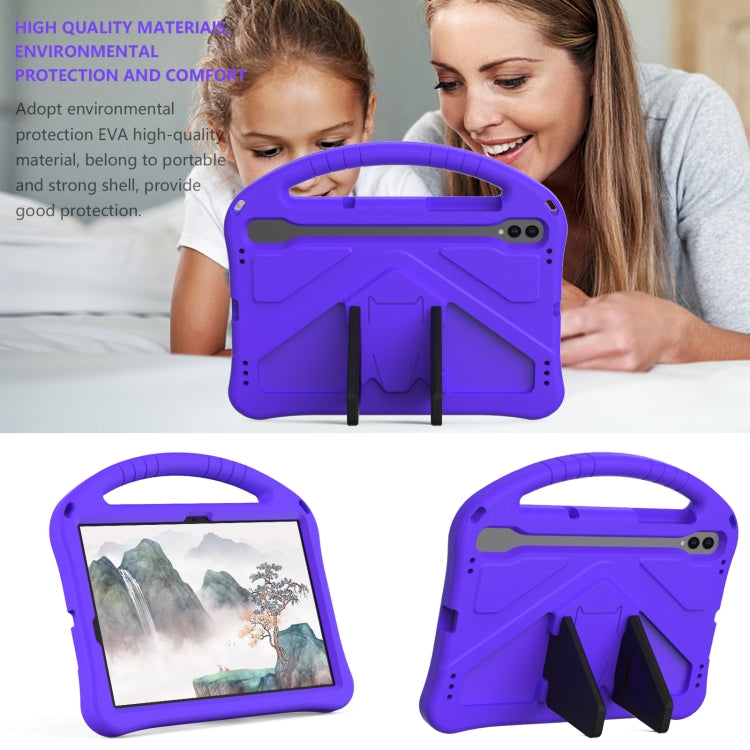 For Samsung Galaxy Tab S9 EVA Shockproof Tablet Case with Holder(Purple) - Galaxy Tab S9 Cases by PMC Jewellery | Online Shopping South Africa | PMC Jewellery | Buy Now Pay Later Mobicred